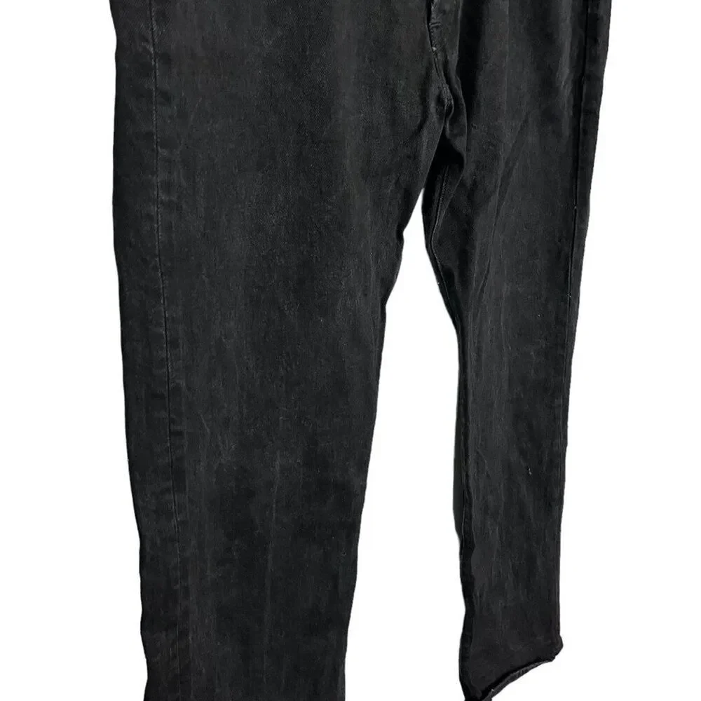 Levis Levi Strauss 501 Mens Black Button Fly Red Tab Straight Leg Jeans 40 x 30